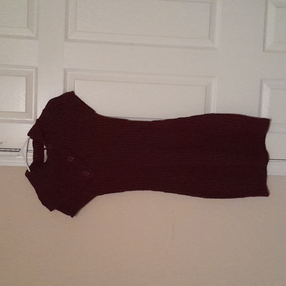 Burgundy Woman Sweater  Dress